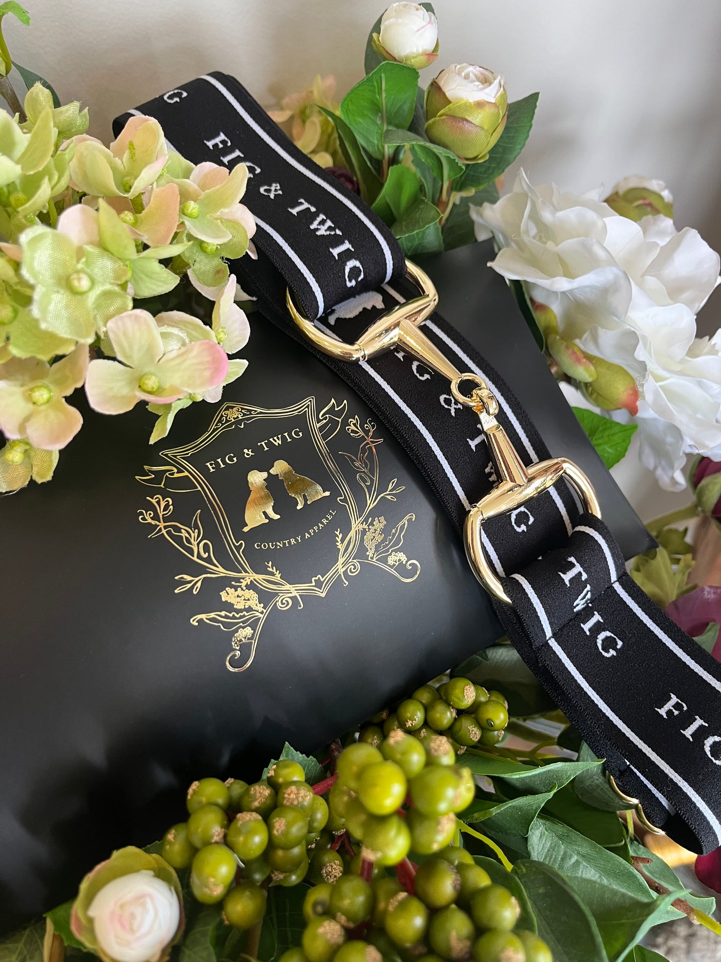 Willow Belt - Black with Gold